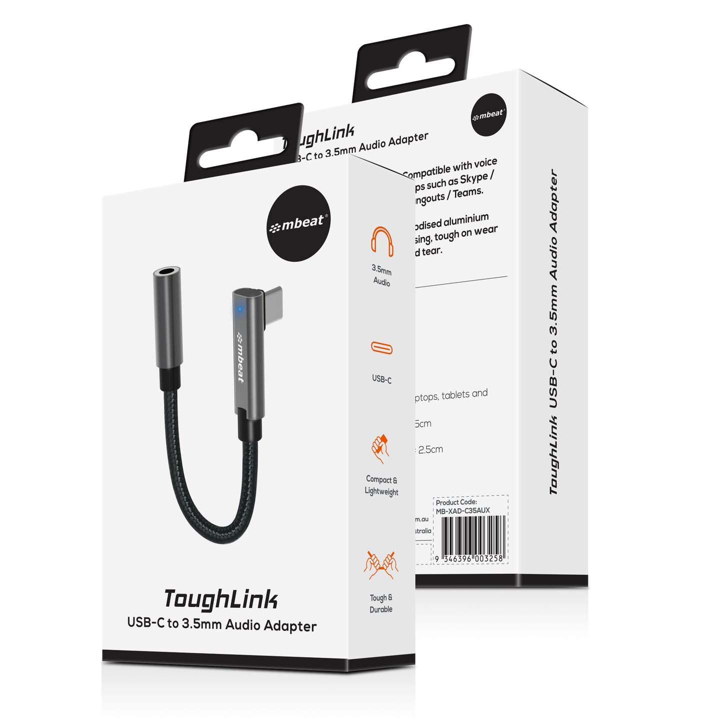 (LS)mbeat® Elite USB-C to 3.5mm Audio Adapter - Add Headphone Audio Jack to USB-C Computers, Laptops, Notebooks, Tablets, Smartphones - Space Grey