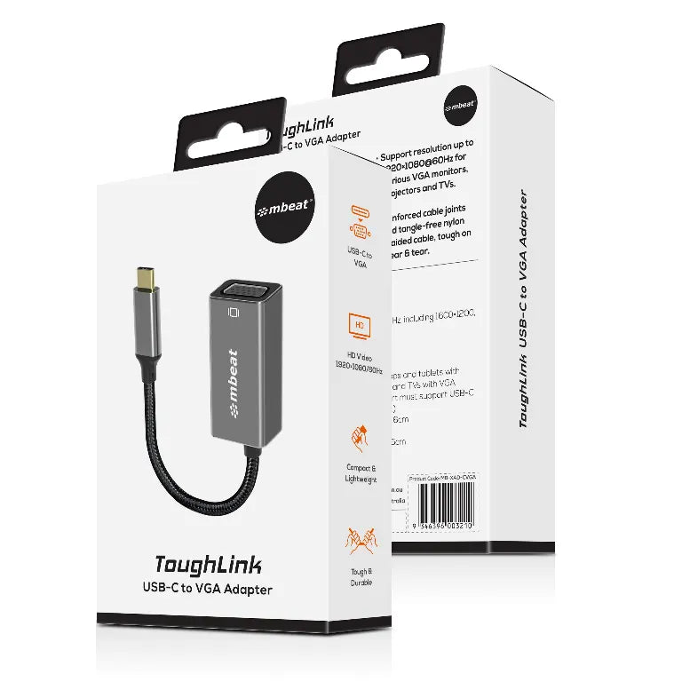 (LS) mbeat® Elite USB-C to VGA Adapter - Coverts USB-C to VGA Female Port, Supports up to1920×10... - Image 4