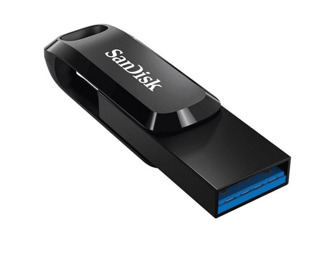 SanDisk 512GB Ultra Dual Drive Go 2-in-1 USB-C USB-A Flash Drive Memory Stick 150MB/s USB3.1 Type-C Swivel for Android Smartphones Tablets Macs PCs
