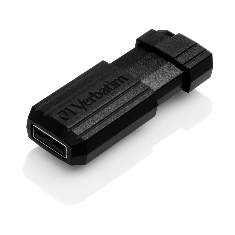 Verbatim Store'n'Go Pinstripe USB 2.0 Drive 16GB, Slim Retractable Design, 2 Years Limited Warranty (Black)