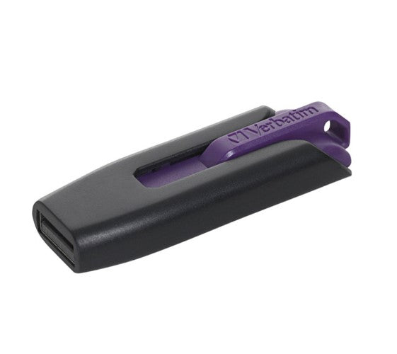 Verbatim 32GB V3 USB3.0 Purple Store'n'Go V3; Retractable USB Storage Drive Memory Stick, Save an...