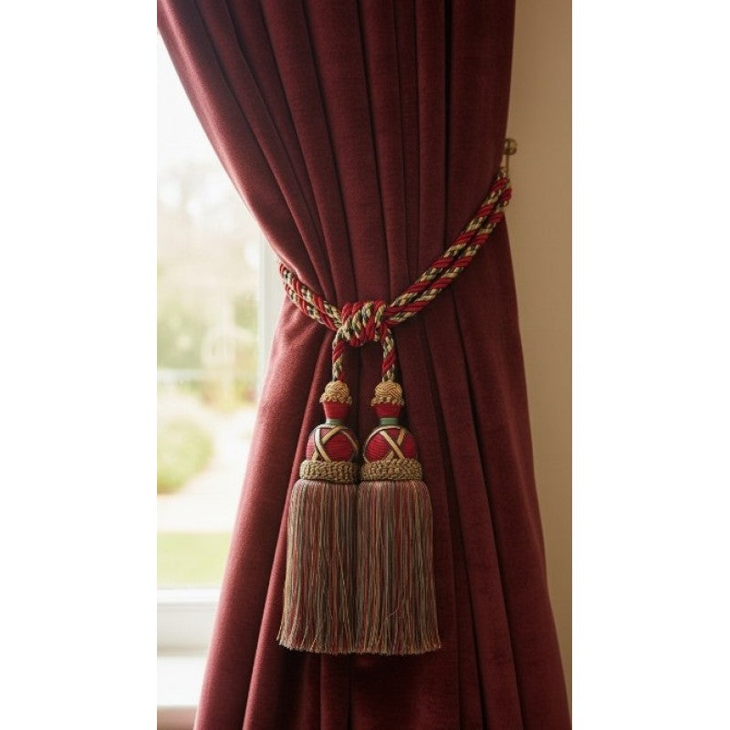 Multi Coloured Double Tassel Curtain Tieback - Image 3