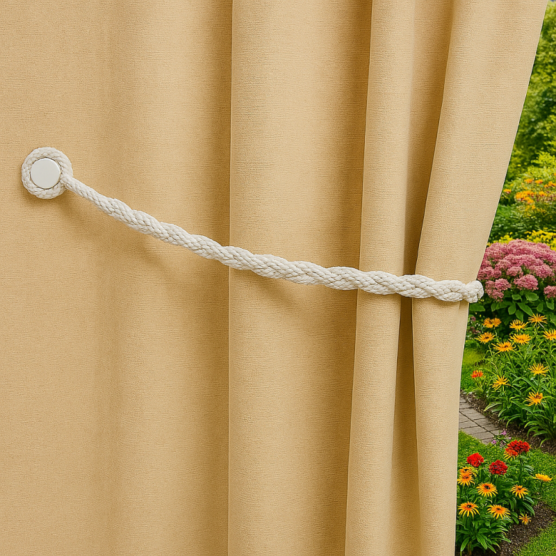 Magnetic weaved rope tieback White - Image 3