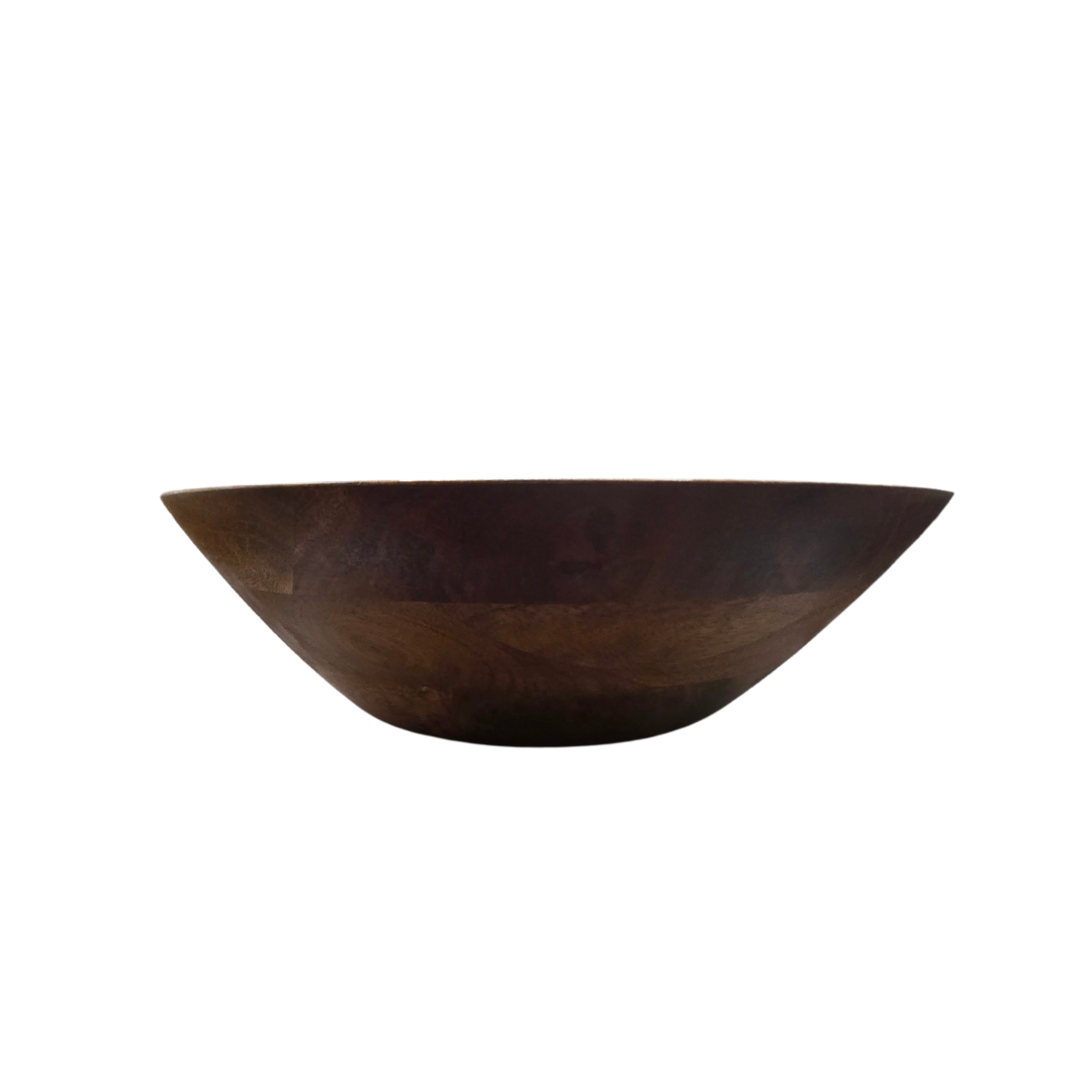Handcrafted Mango Wood & Enamel Serving Bowl - Natural & Food-Safe - Image 3