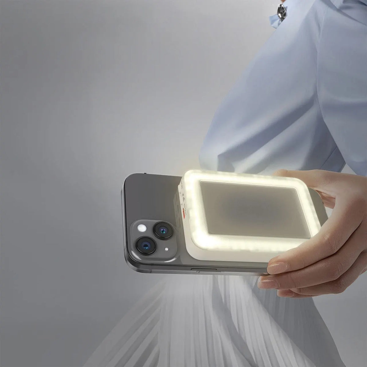 Laser ChargeCore 5000mAh Selfie Powerbank - White - Image 9