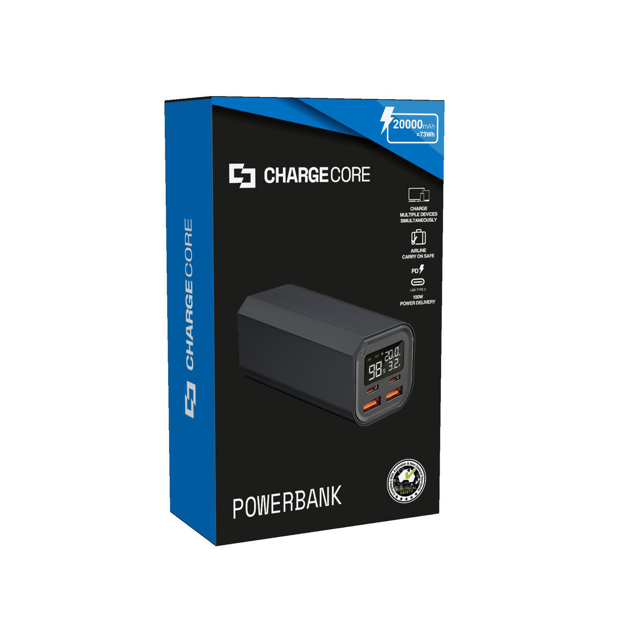 Laser 100W PD 20000mAh Laptop Power Bank Black - Image 9