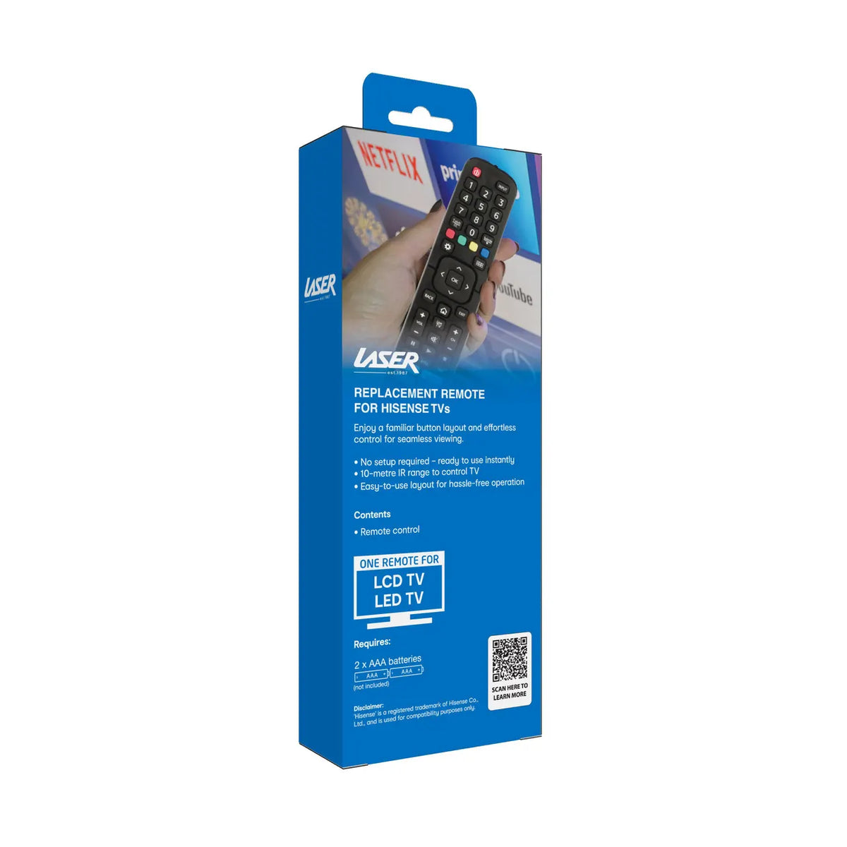 Laser Remote Control for Hisense TV Black - Image 9