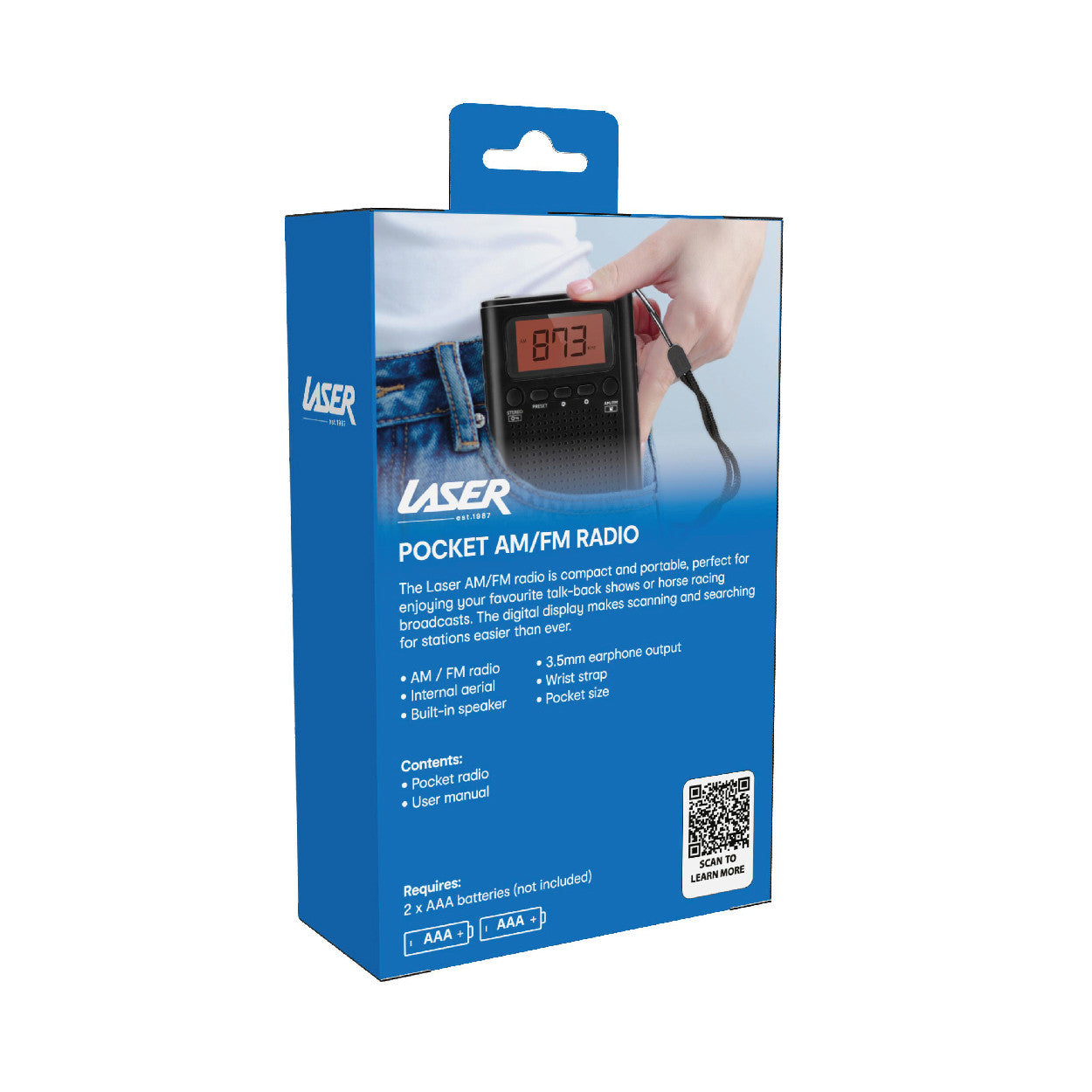 Laser AM FM Pocket Radio with LCD and Speaker - Image 7