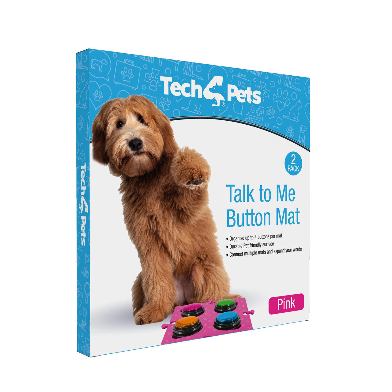 Tech4Pets Pink Mat 2-Pack for Talking Buttons & Floor - Image 6