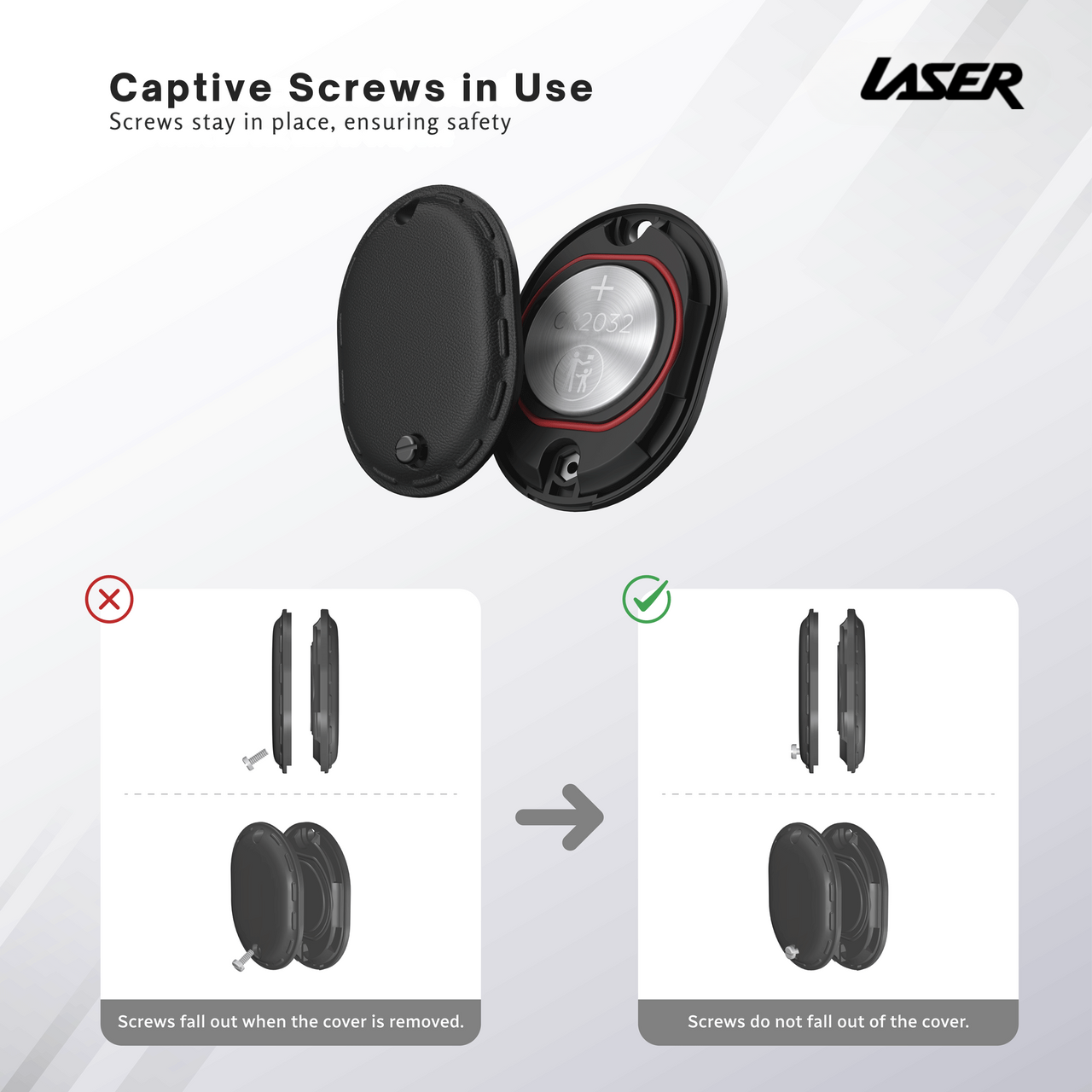 Laser Mini Smart Tag with Apple Find My Tracking White - Image 9