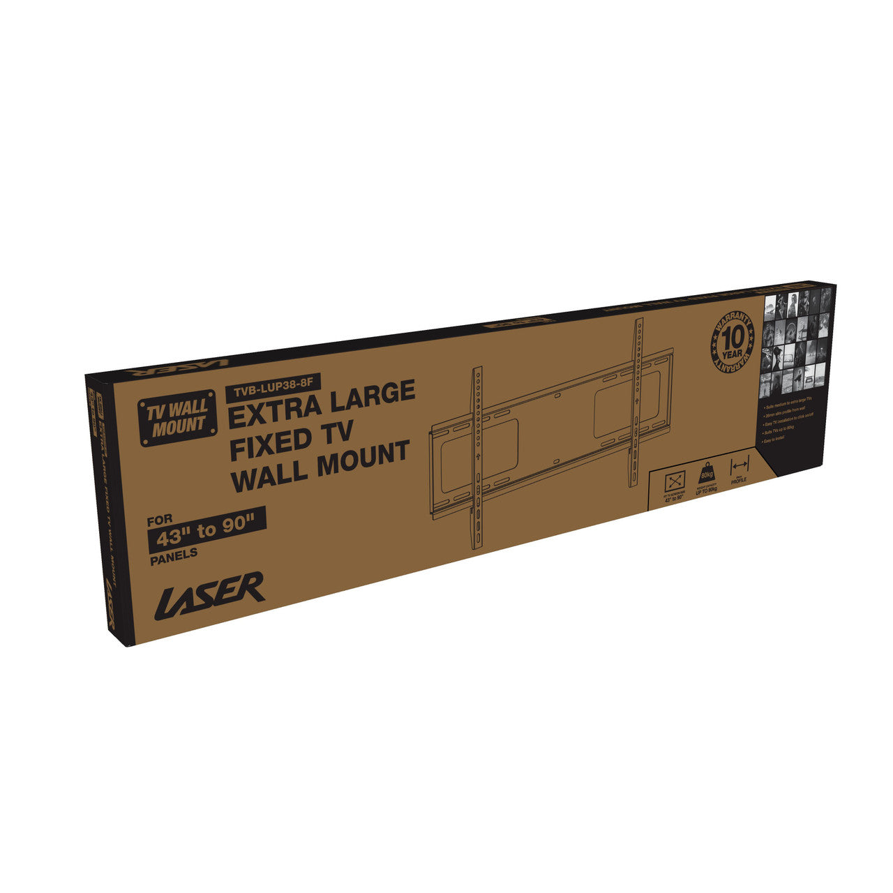 Extra Large Fixed TV Wall Mount 43 inches - 90 inches Panels - Image 5