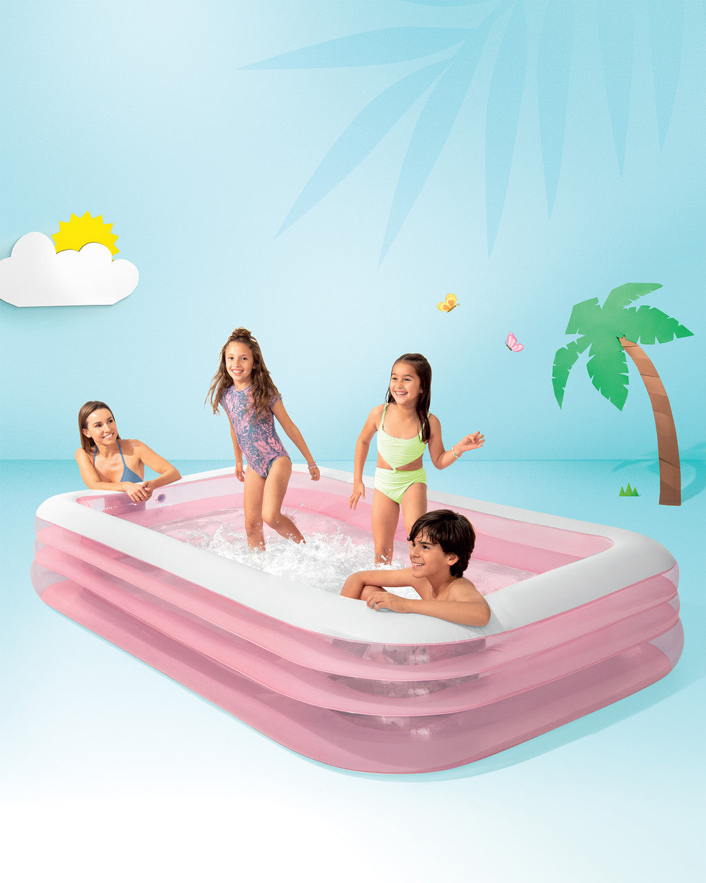Intex Swim Center Family Inflatable Pool 58487 Pink - Image 4