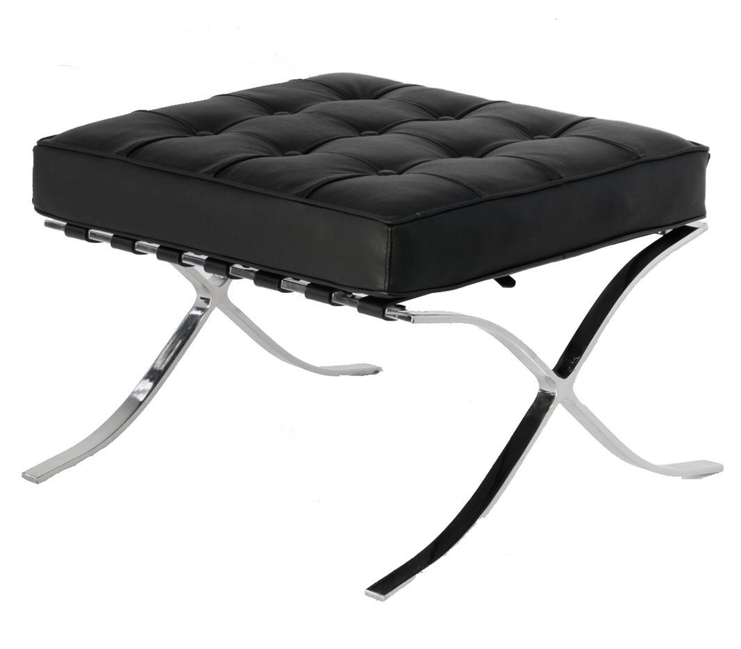 Black Barcelona Ottoman - Classic Version - Replica - Image 3