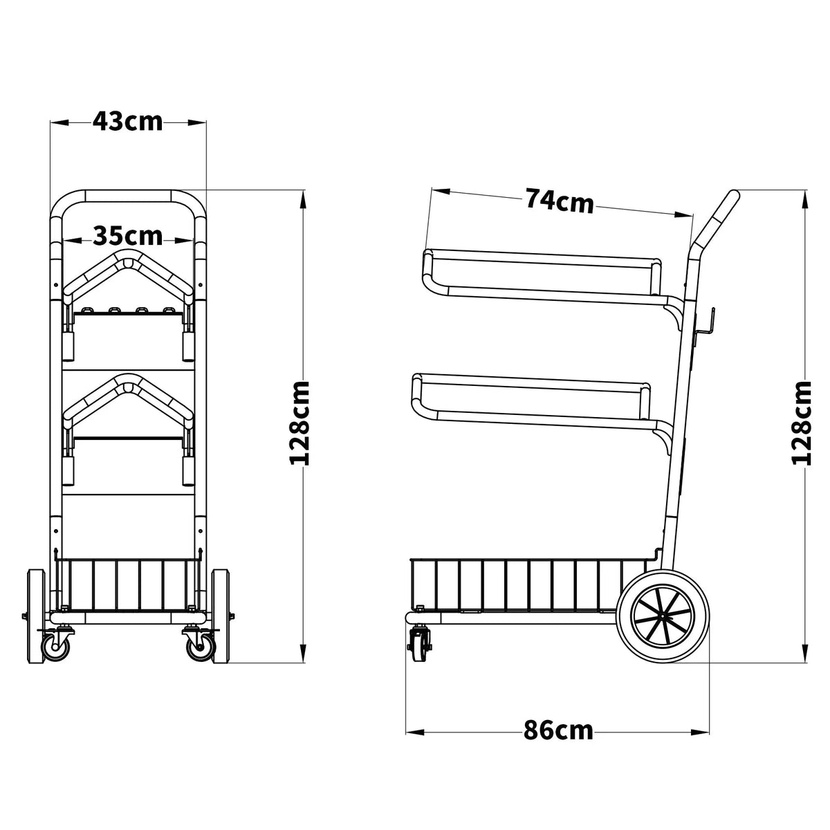 Samland Heavy Duty Two Tier Wheeled Saddle Rack - Image 4