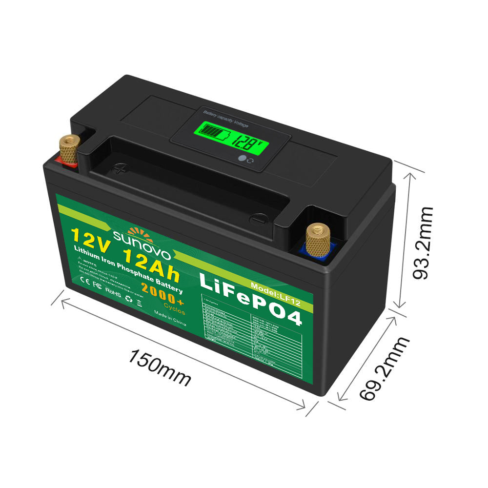 Samland 12V 12AH Deep Circle Lifepo4 Lithium Battery Rechargeable - Image 4