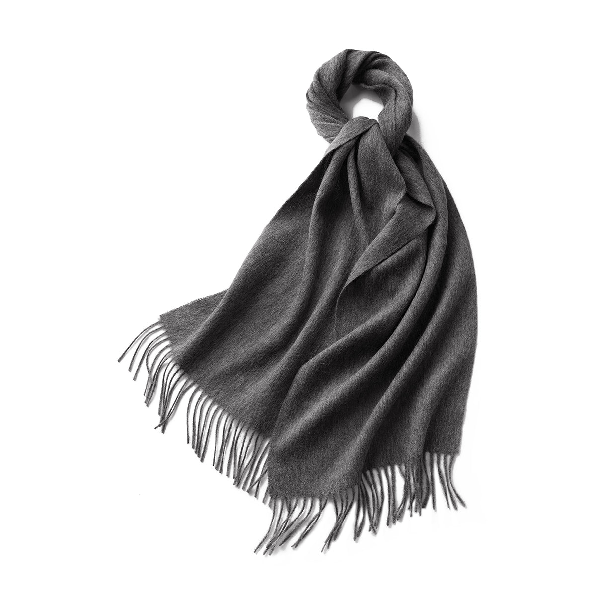 100% MERINO VIRGIN WOOL SCARF 970116 GREY - Image 4
