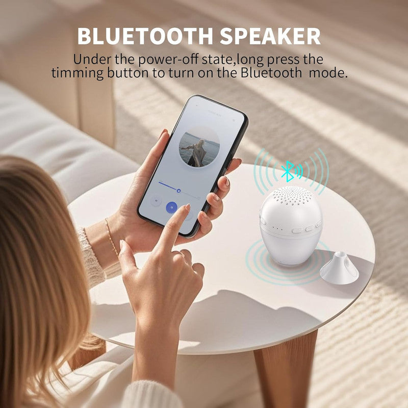 3 in 1 Smart Sound Machine, White Noise Machine with Noise Detection, Night Light, Bluetooth Speaker, Rechargeable Battery, 26 Soothing Sounds and Portable Design for Kids & Adults - Image 5