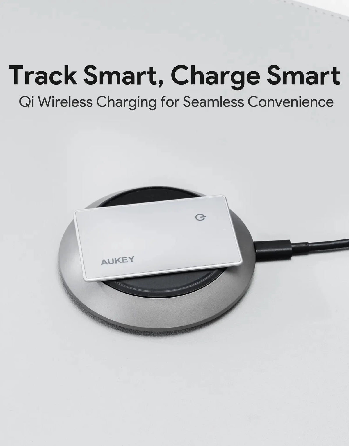 AUKEY Track Mate 3 Ultra-Thin Apple Find My Wallet Tracker with Qi Charging & IP67 – TM-21 - Image 9