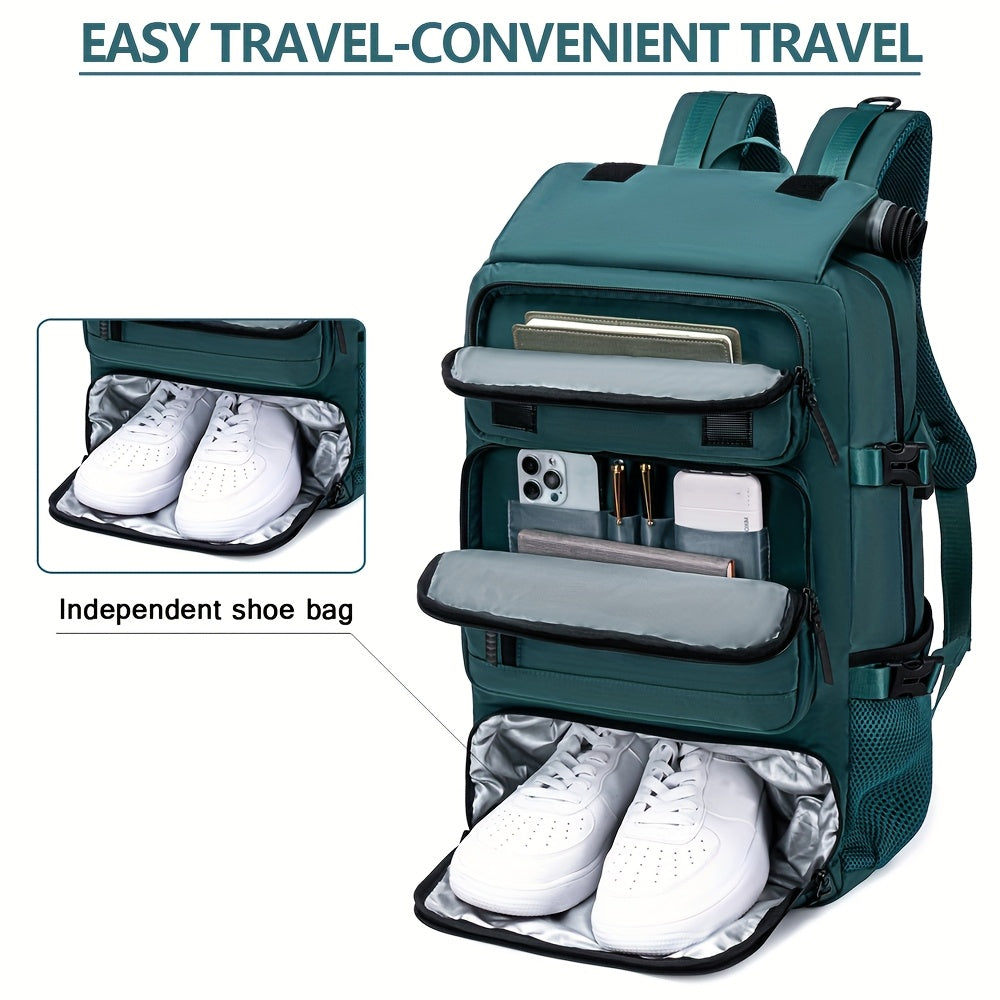 18.1-inch Easy-Travel Bag (46×30×16 cm): Four carrying modes in one bag, with independent shoe compartment and freely switchable hidden shoulder straps.(light purple) - Image 9
