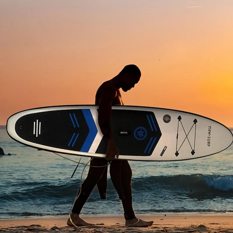 Inflatable vertical paddle set for water sports and surfing-including air pump, paddle, rope, backpack, fin box and maintenance tools. - Image 7