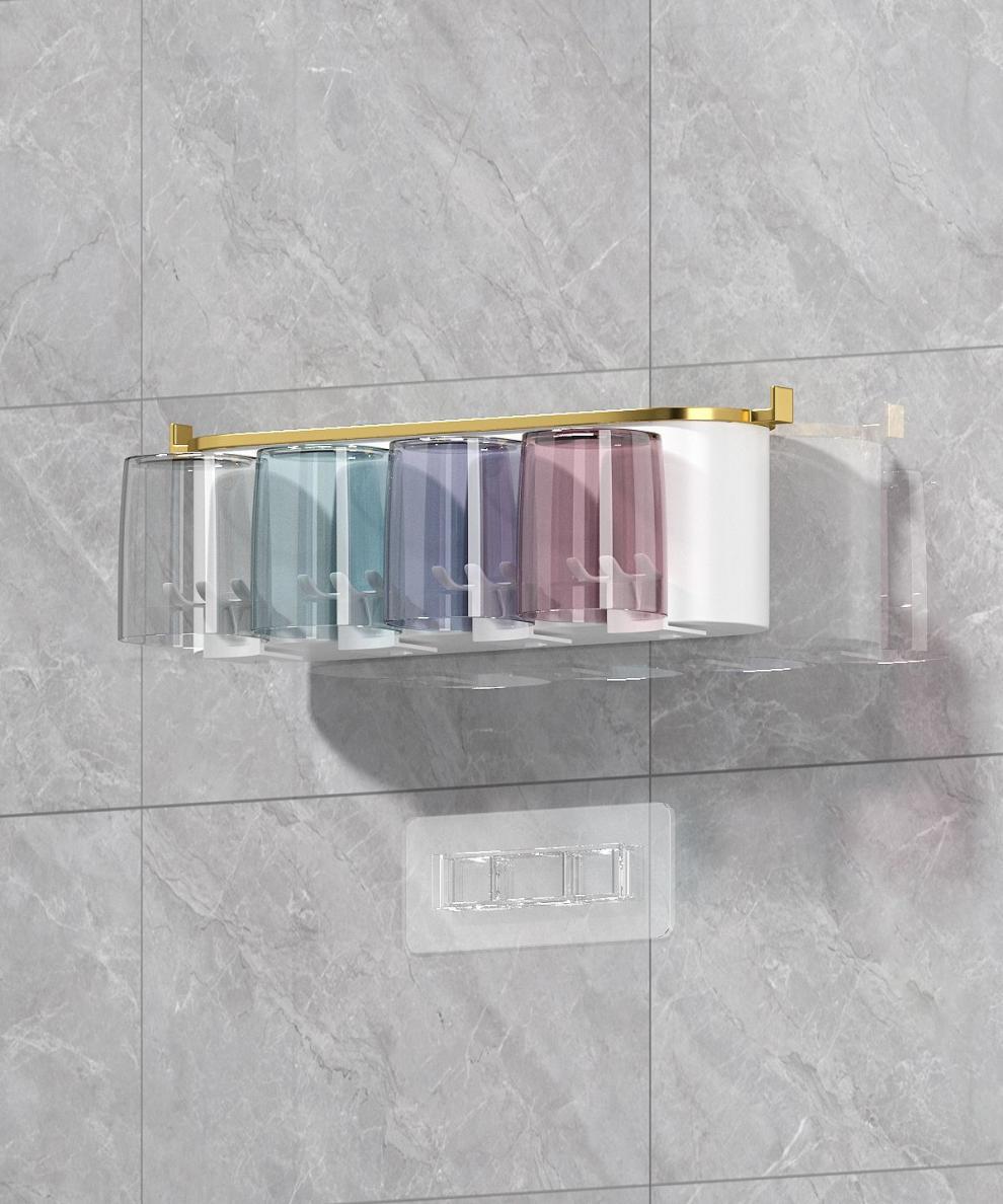 4-in-1White(three people) Wall-Mounted Toothbrush Holder | Toothbrush Storage/Toothpaste Dispenser/Storage Shelf/Anti-Mildew Drainage - Bathroom Organization Upgrade - Image 8
