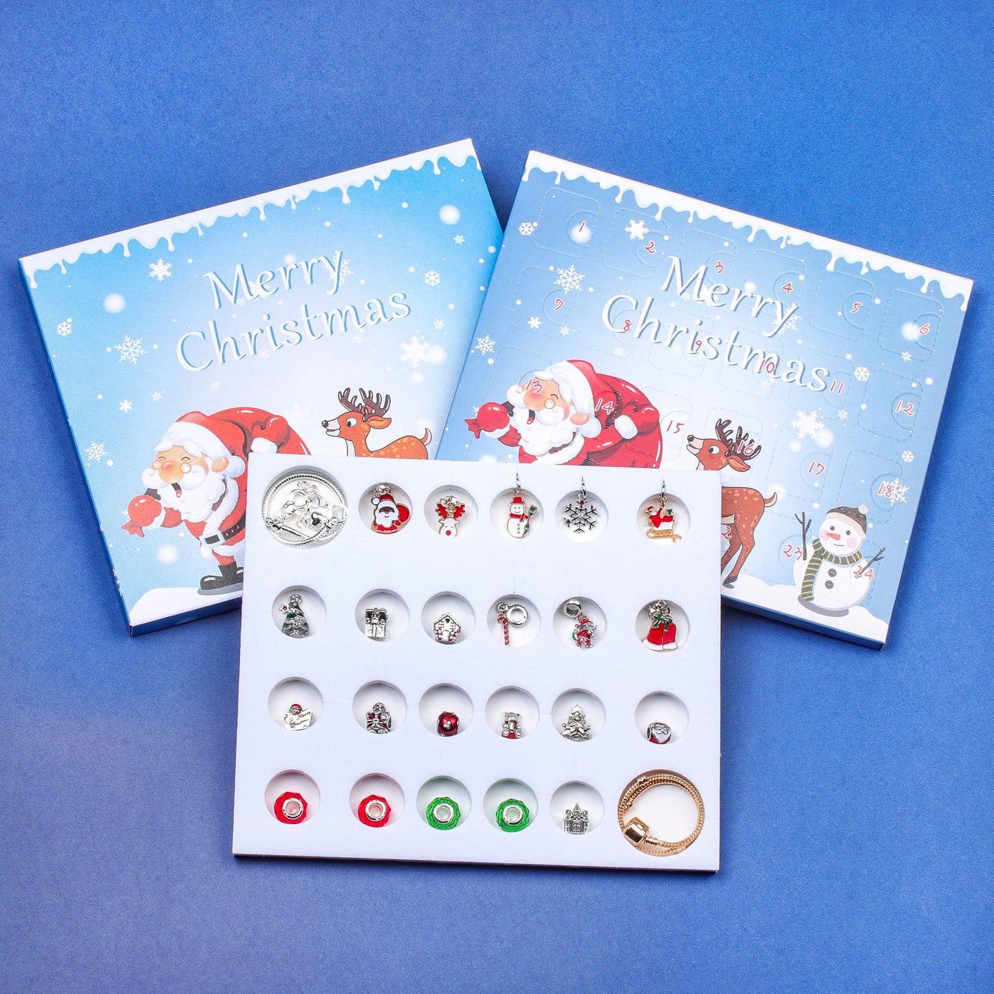 24-Day Christmas Advent Calendar DIY Bracelet Set, Festive Charm & Bead Kit for Aussie Xmas Gifting & Crafting - Image 3