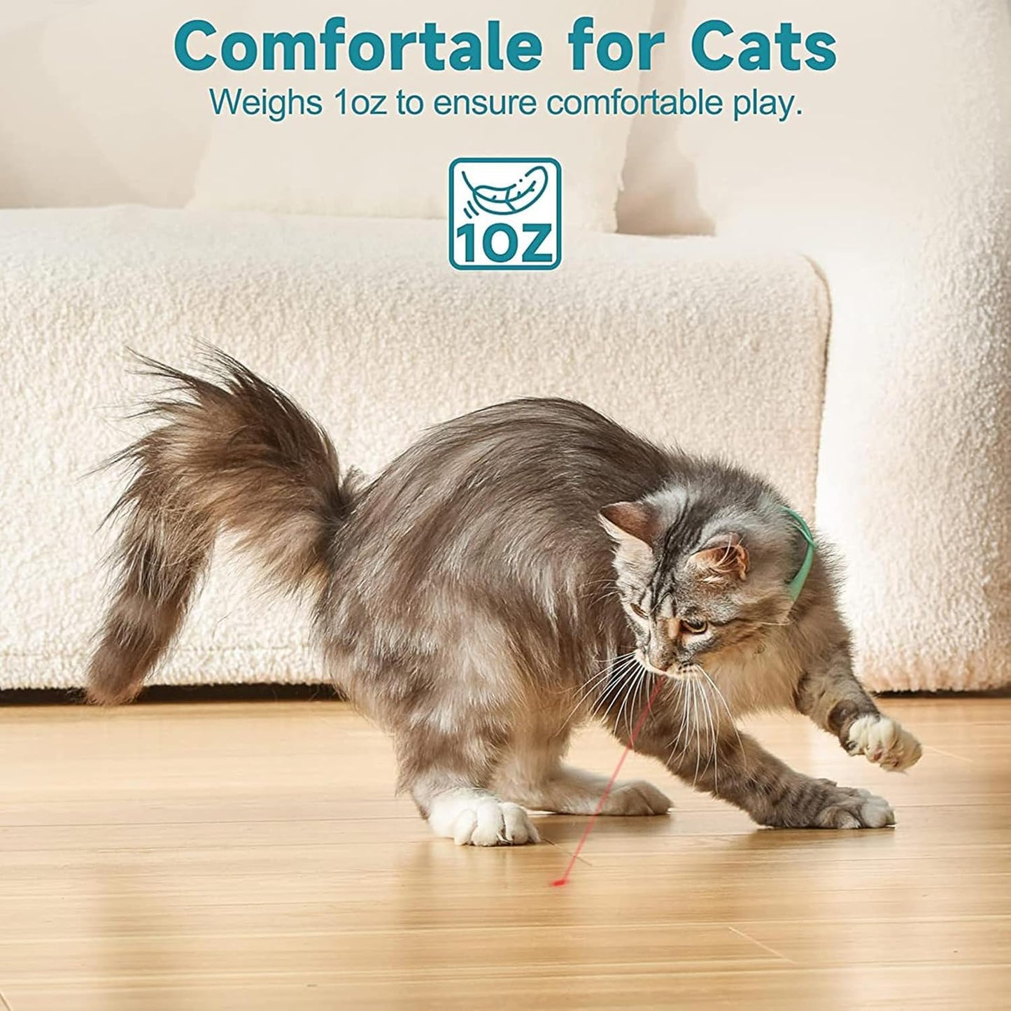 Automatic Laser Cat Collar Toy: Rechargeable Interactive Red Light Toy for Australian Indoor Cats & Kittens - Image 7