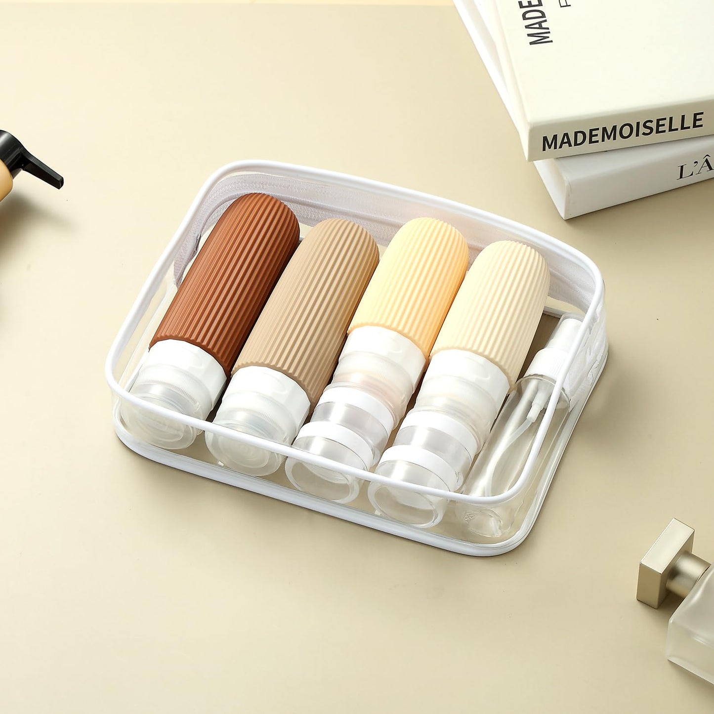 16-Piece Travel Bottle Set with Leak-Proof Silicone Squeeze Bottles – Reusable Toiletry Containers for Shampoo, Lotion, Makeup Remover (Cream) | Other Colors Available in Store - Image 8