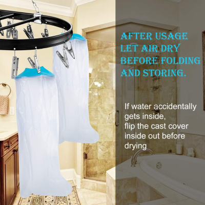 Lower Leg Waterproof Cast Cover for Adults – Reusable Shower Protector for Calf, Ankle & Foot During Bathing or Water Activities (Blue) - Image 4