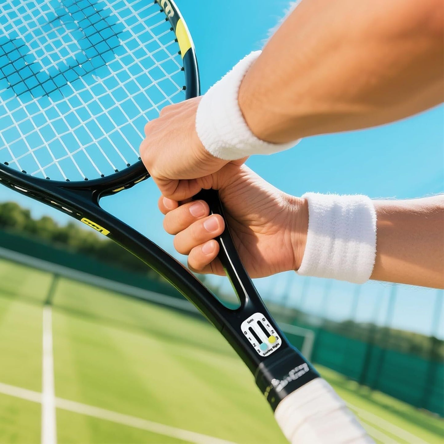 Tennis Racket Scorekeeper 2-Pack in White – Dual Portable Score Trackers for Points, Games & Sets | Other Colours Available In-Store - Image 6