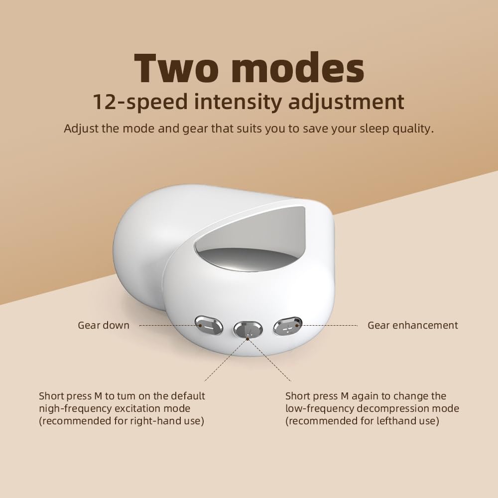 White Handheld Sleep Aid Device: Smart Relaxation Tool with Dual Modes & LED Display – Portable Stress Relief for Adults & Seniors - Image 6