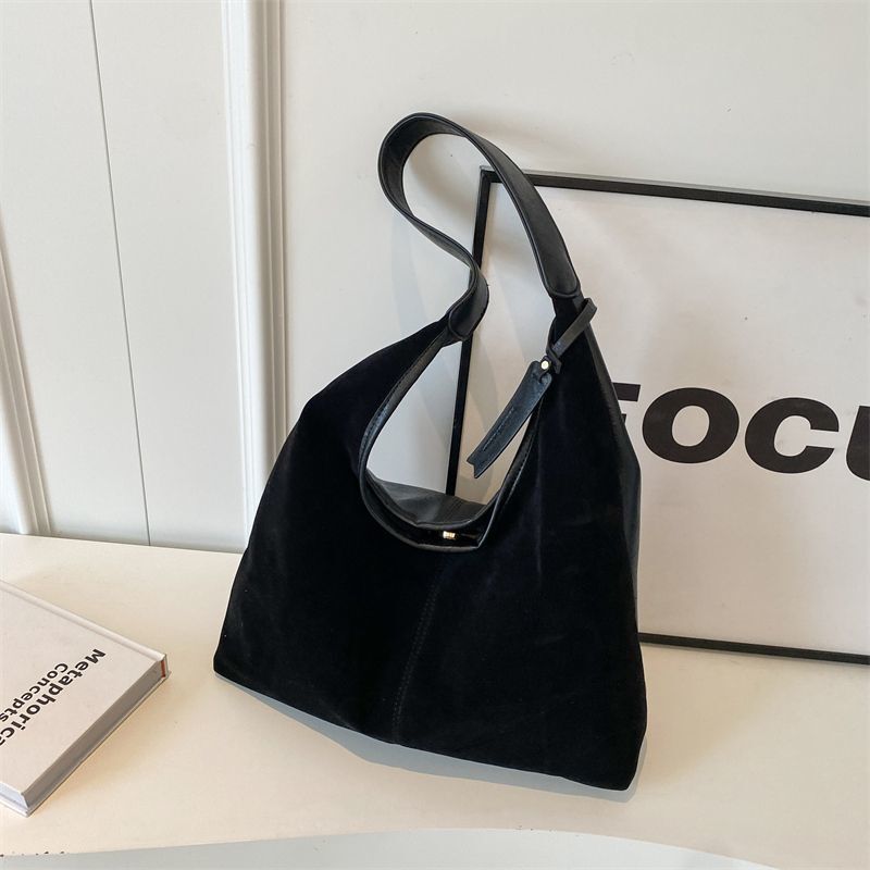 Leather Hobo Bags for Women Brown Purses Suede Purse Slouchy Tote Bag Suede Tote Bag Fall Winter Purses Handbag - Image 9