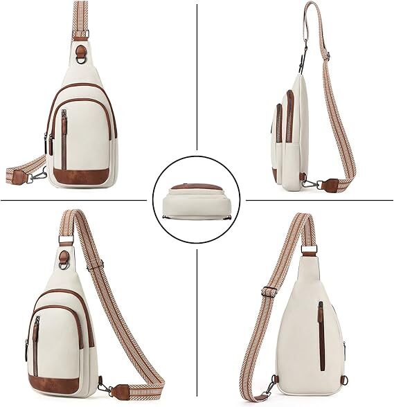 White Faux Leather Sling Bag: Unisex, Spacious, Reversible Crossbody for Aussies, Large Compartment - Image 6