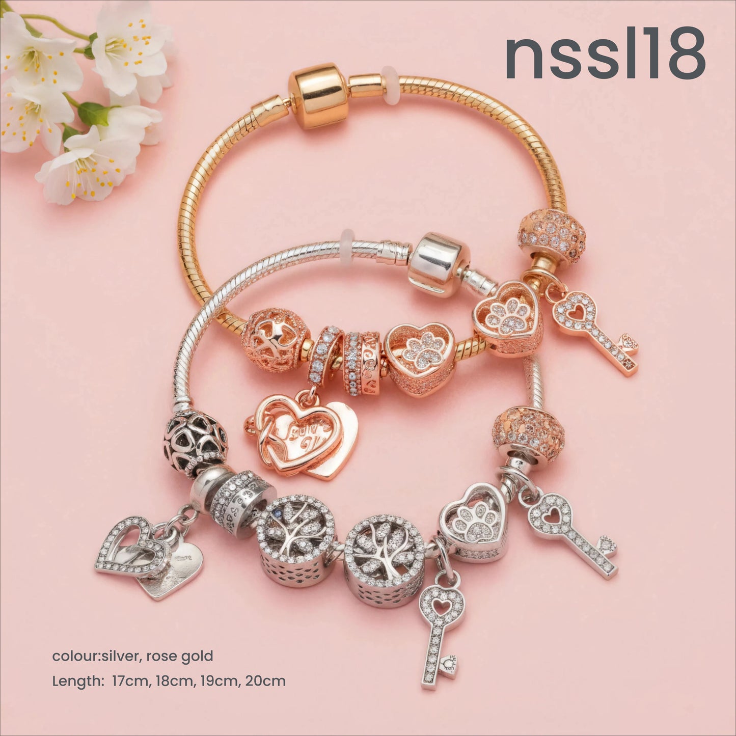 10 Styles Charm Bracelets Set: Colorful Alloy & Glass Beaded Bracelets,Buy 2 for Better Price(double) - Image 9