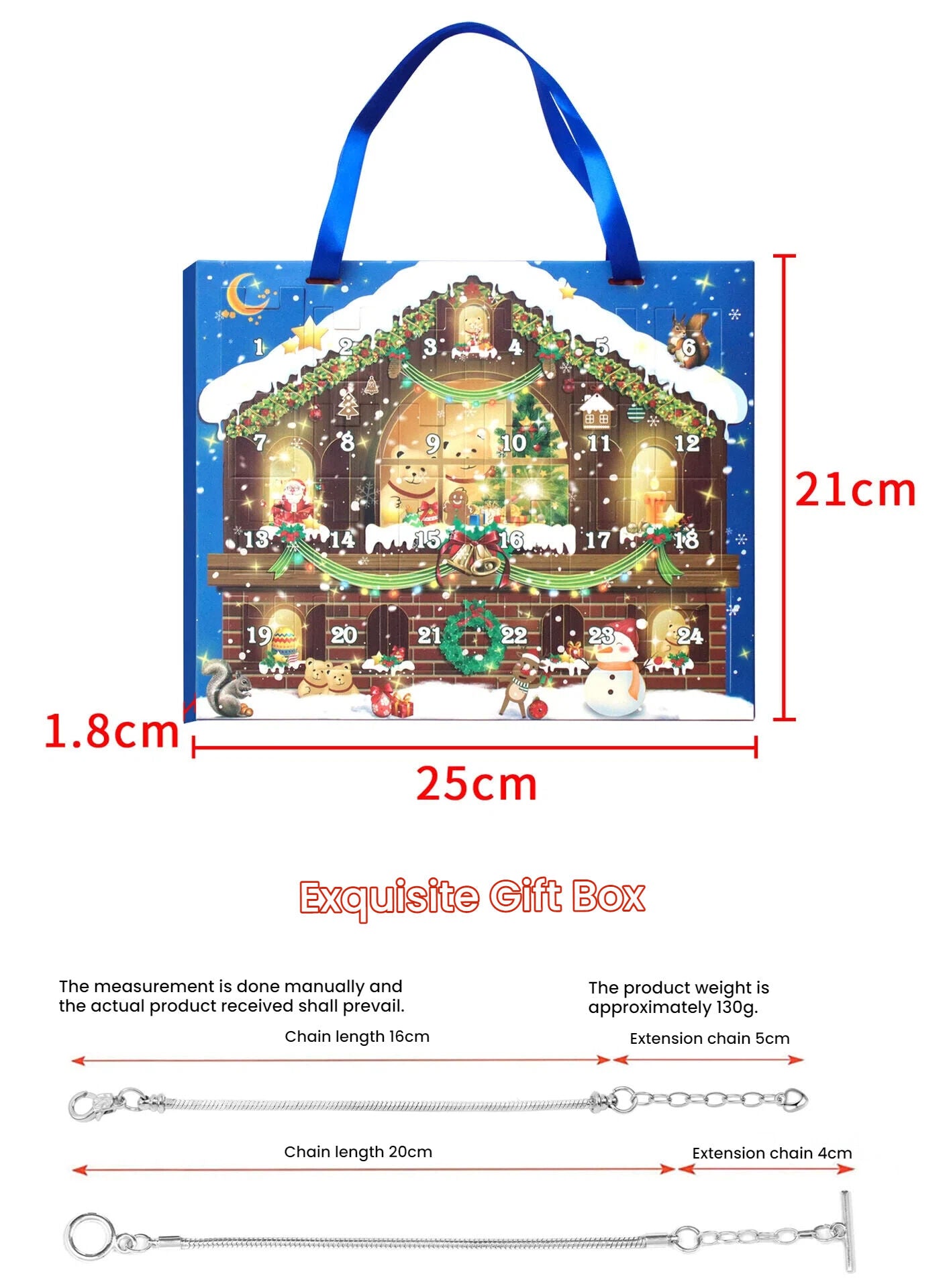 Christmas DIY Jewelry & Craft Advent Calendar(M-11,25*21*1.8) - Image 3