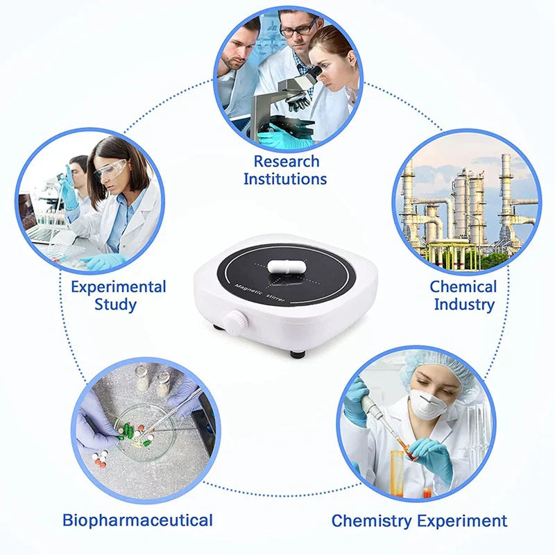 Mini Magnetic Stirrer 4000RPM Portable Mixer White - Image 7