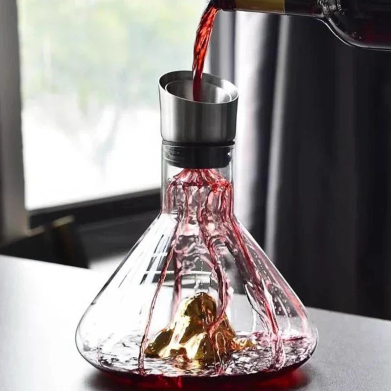 1500ML Iceberg Crystal Decanter Handmade Lead-Free Glass Wine - Image 8