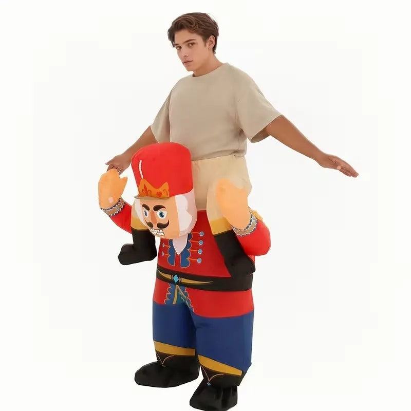 Nutcracker Soldier Inflatable Ride-On Costume - Image 4
