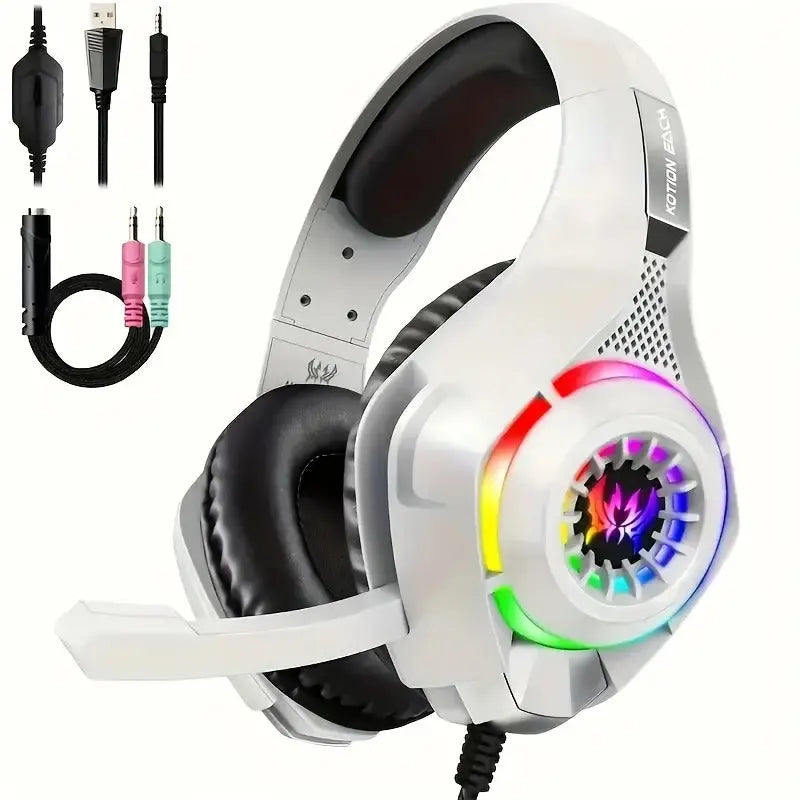 Gaming Headset with Mic, LED Light & Surround Bass - Image 5