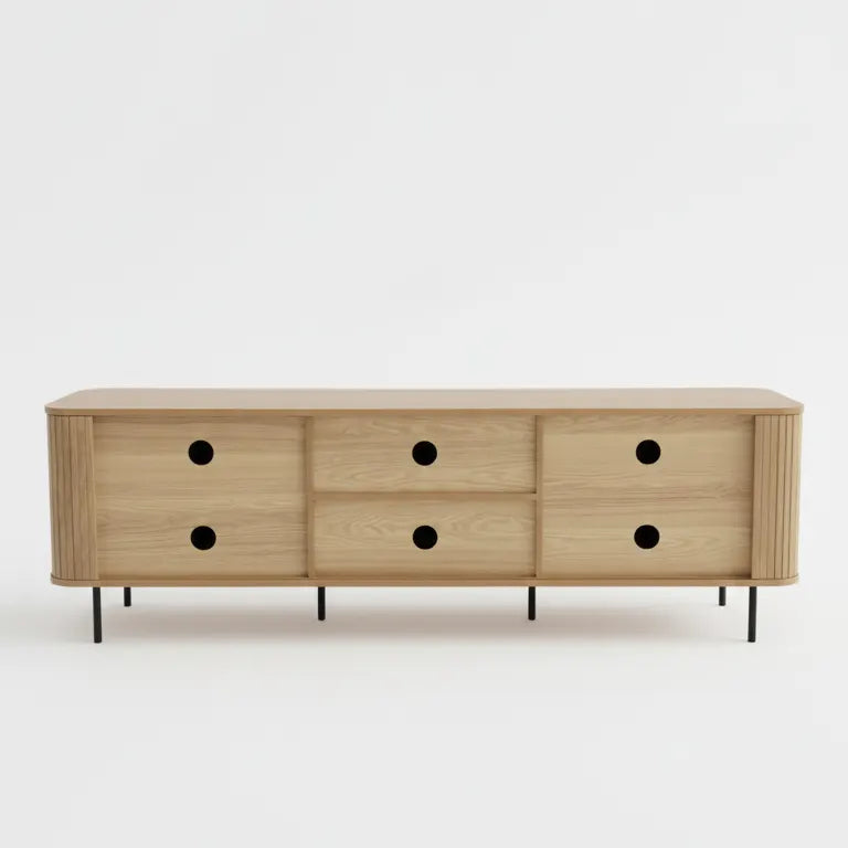 Florence 2 Door Entertainment Unit Oak - Image 8