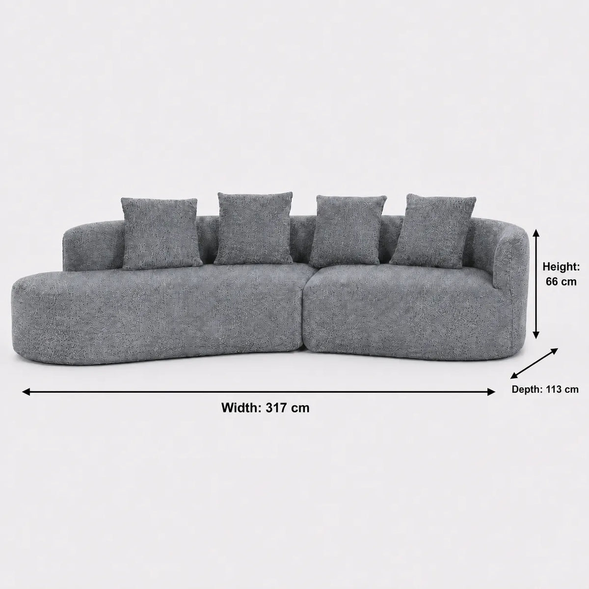Arco 3 Seater Compressed Sofa - Image 8