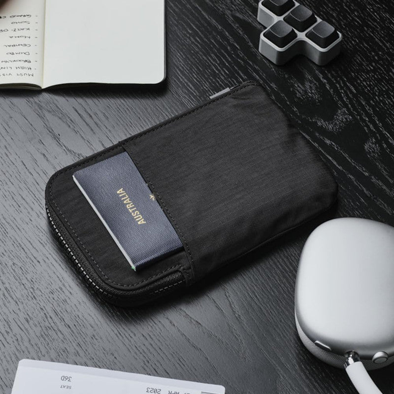Travel Wallet - RFID Passport Holder, Self Locking Zipper Wear & Tear-Resistant Material, 3 Passport Pockets and 3 Card Slots - HUB Accessories-Green - Image 9