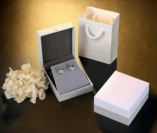 Infinity Love Heart Birthstone Earrings for Women, Crystal Stud Earrings with Healing Stones, Allergy-Free Jewelry for Women with Gift Box, Silver-tone Birthstone Crystals Earrings-05-May Birthstone-Emerald Green - Image 4