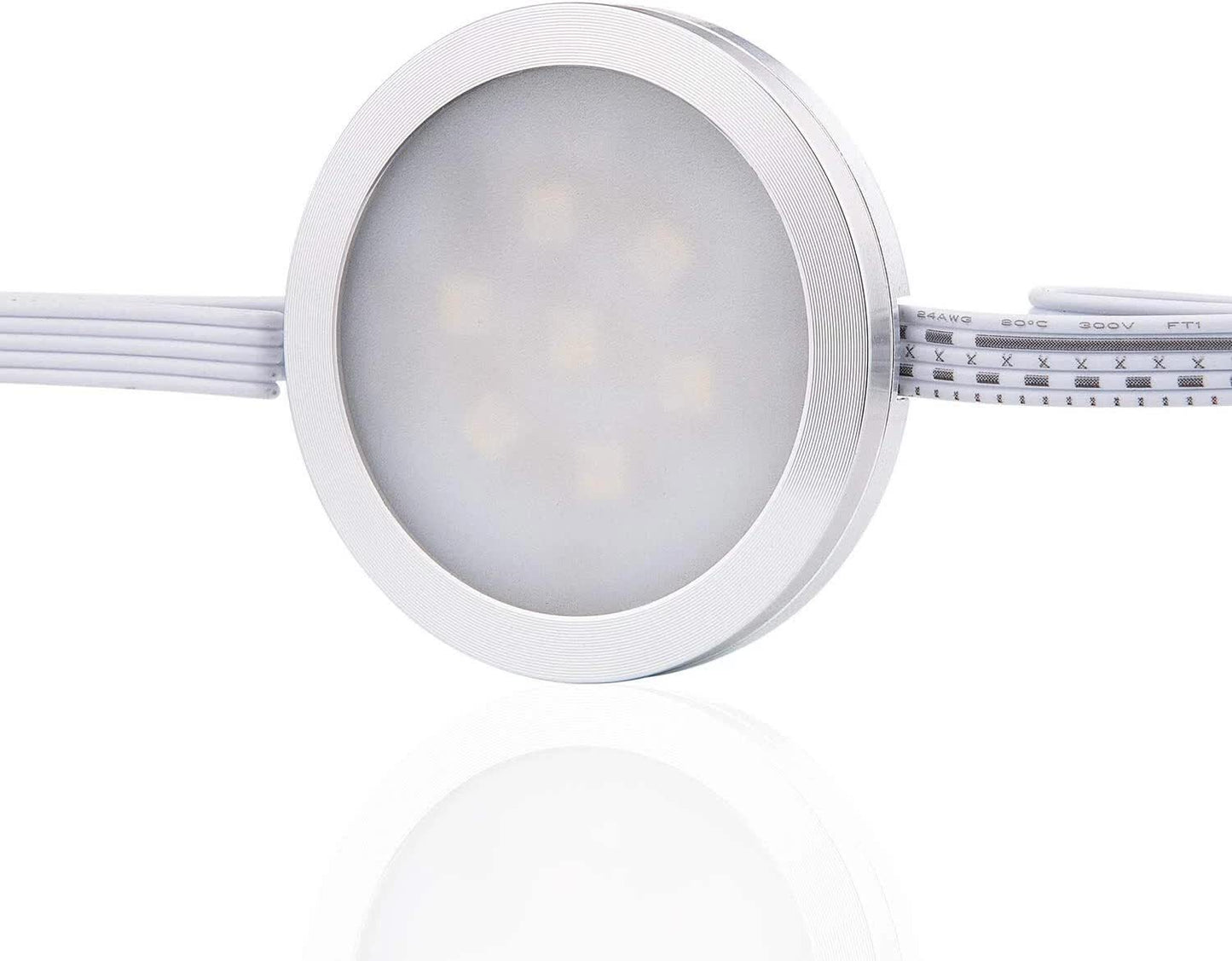 Under Counter LED Light Kit, RGBWW Under Cabinet Lighting, 10 Packs Colored Cabinet Lights with Wireless 40-Key IR Dimmable Remote Control (10 Lights) - Image 7