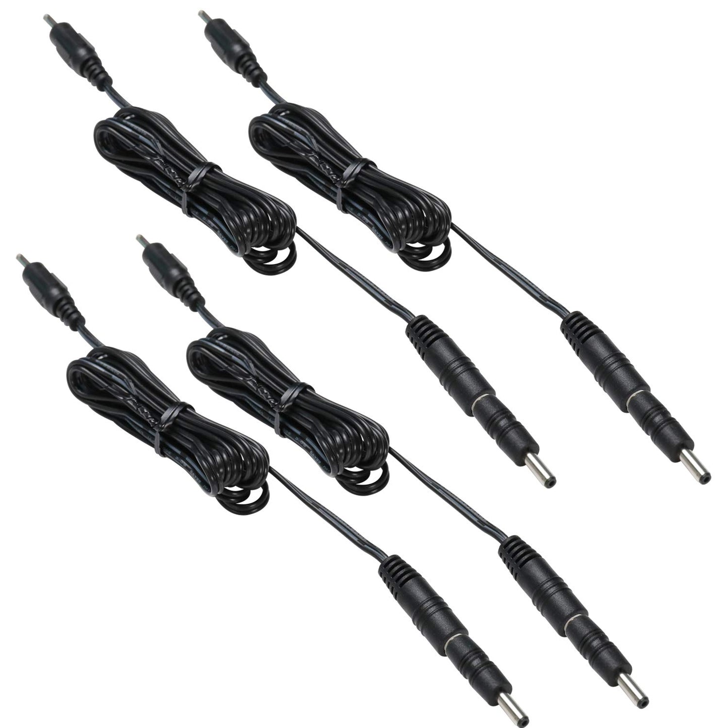 3.5X1.35 DC Connector for AIBOO Single White Kitchen Light Bar, 22AWG,Black Extension Cords,5ft.(3.5 X 1.35 mm Black Cords,4 Packs) - Image 3