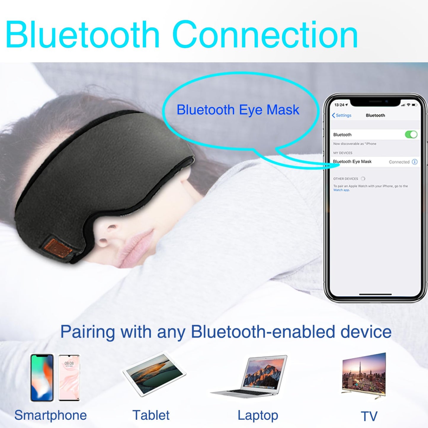 Sleep Headphones Bluetooth Headband for Sleeping, Sports Headphones Music Sleep Headphones Headband for Sports Training, Jogging, Yoga, Traveling, Gaming - Image 5
