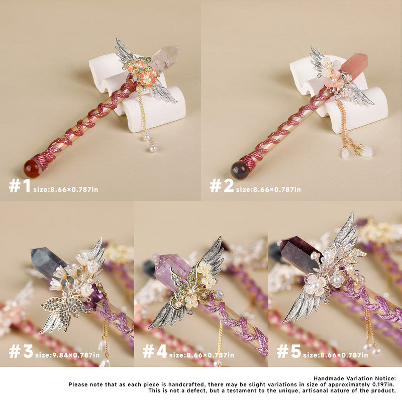Handmade Crystal Wand, Raw Gemstone Scepter, Natural Magic Wand White Crystal - Image 6