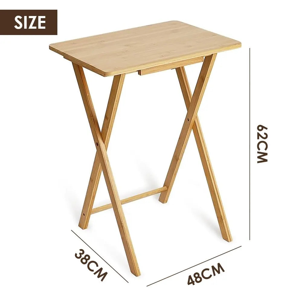 Foldable Bamboo Laptop Table, Bed Tray & Snack Table – Portable & Space-Saving - Image 9