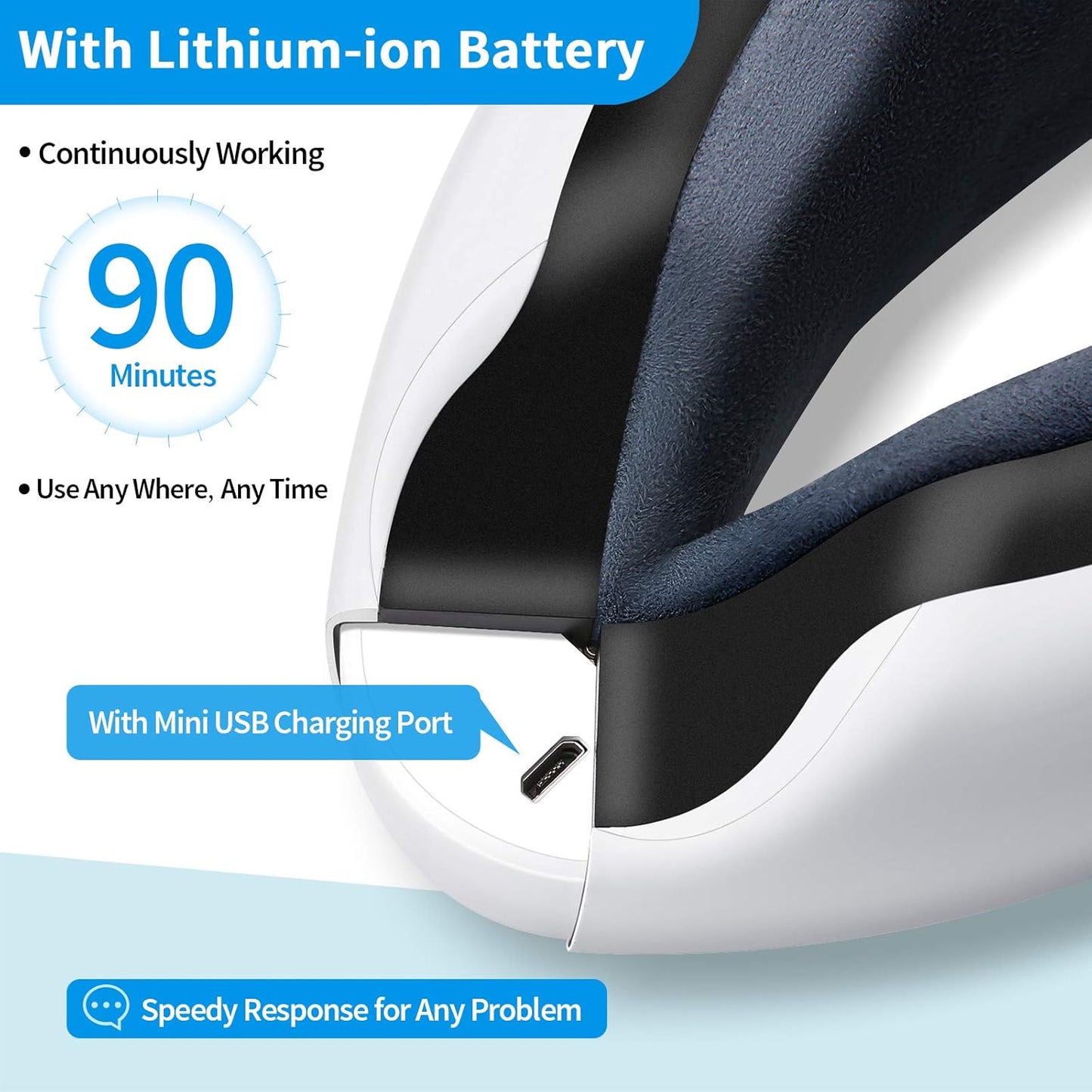 Eye Massager with Heat, Vibration and Warm Compress, Smart Sleeping Eyes Mask with Bluetooth Can Connect with Phone for Music - Image 7