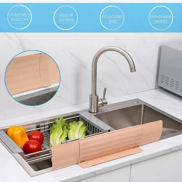 Splash Guard for Sink with 6 Suction Cups, Compatible with Most Taps and Sinks - Image 5